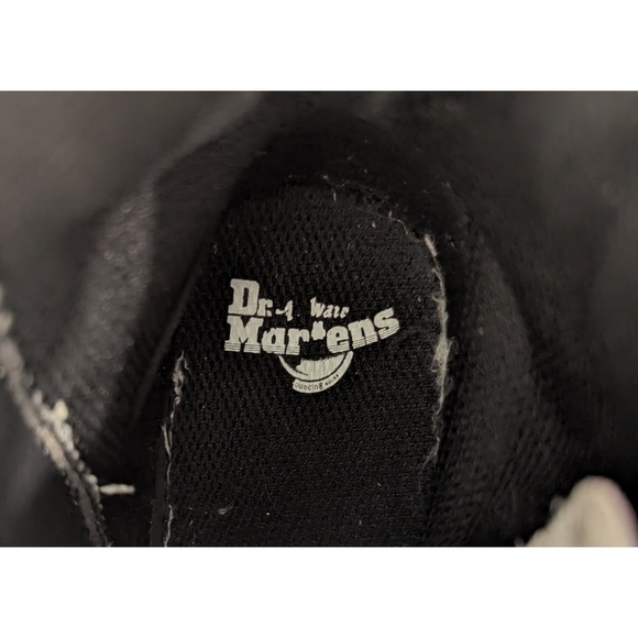 Doc Martens White Leather Combat Lace Up Side Zip Boots Size 3 - Picture 8 of 11